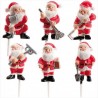 Pai Natal com espeto 4cm Cj.6