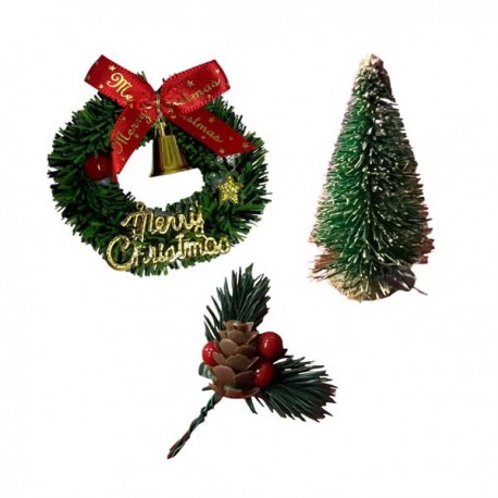 Decorações Natal Mini Enfeites Cj.3
