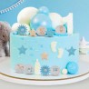 Decorações Hóstia Mix Bebe Azul Baptizados.