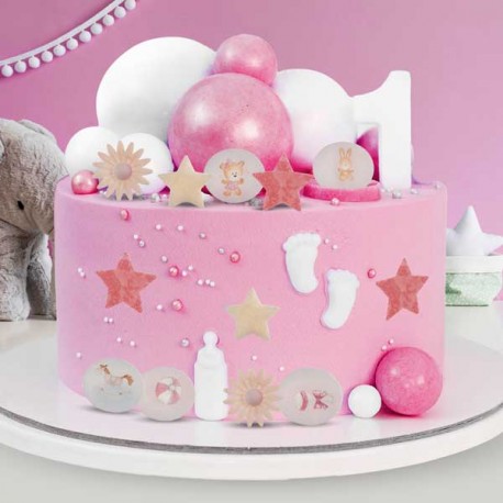 Decorações Hóstia Mix Bebe Rosa
