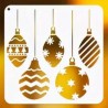 Stencil Natal Enfeites 15cm