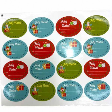 Etiqueta autocolante natal