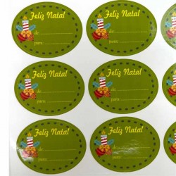 Etiqueta autocolante natal