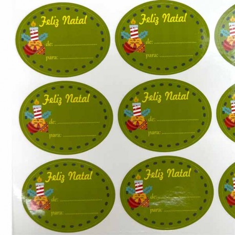 Etiqueta autocolante natal