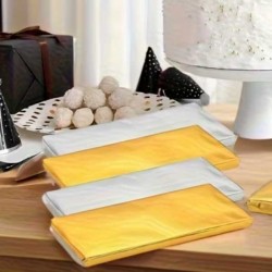 Folha Aluminio Dourada / Prateada 20cm Emb.10