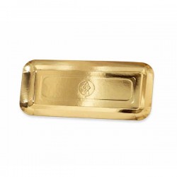 Travessa Cartão Dourada 34X17cm 4E