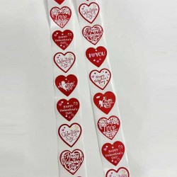 Etiqueta Coração 2,5cm emb.25