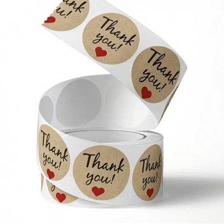 Etiqueta Thank you 2,5cm emb.25