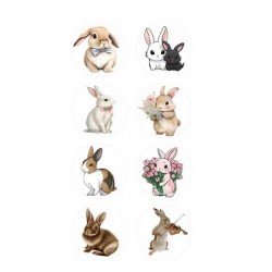 Etiqueta Coelho Páscoa 2,5cm emb.25