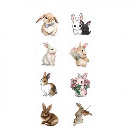 Etiqueta Coelho Páscoa 2,5cm emb.25