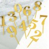 Topo de Bolo Acrílico Número 2 Dourado