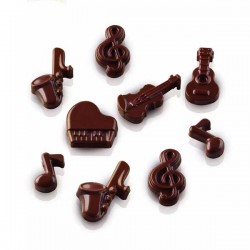 Molde Silicone Bombons Chocolate Musica