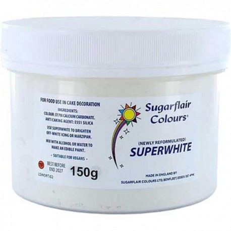 Corante Pó Super Branco 150g Sugairflair Superwhite