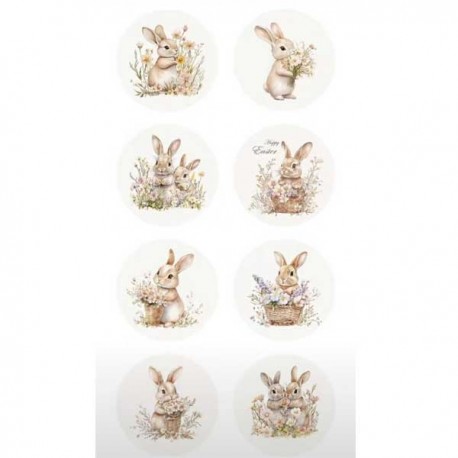 Etiqueta Coelho Páscoa 2,5cm emb.25