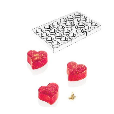 Molde Tritan Coração Chocolate Silikomart