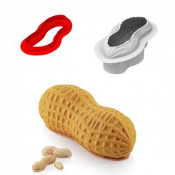 Molde Silicone Amendoim + Cortante Silikomart