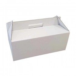 Caixa Branca Pastelaria com Pega 32x21,5x12,5cm