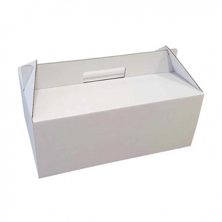 Caixa Branca Pastelaria com Pega 32x21,5x12,5cm