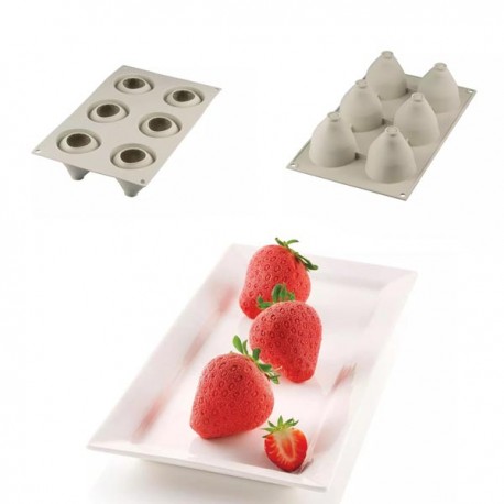 Molde Silicone Morangos 95 Silikomart