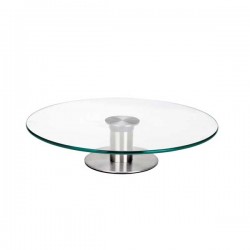 Prato Rotativo Vidro + Inox 30cm