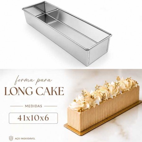 Forma Inox Long Cake 41x10x6cm