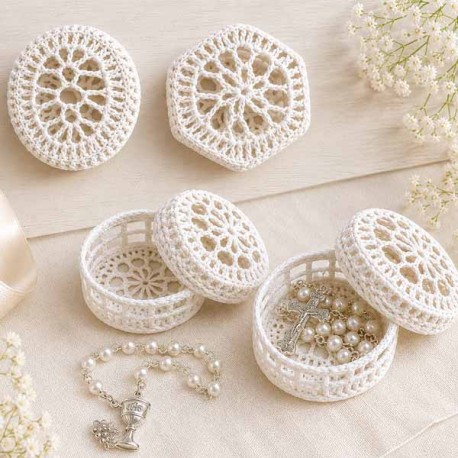 Caixa Crochet Oval e Dezena com Cálice