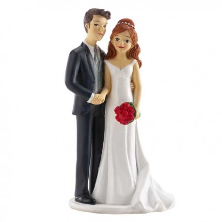 Topo de Bolo Noivos de Mãos Dadas 18 cm