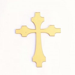 Topo de Bolo Cruz Dourada | Cake Topper