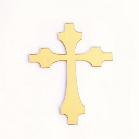 Topo de Bolo Cruz Dourada | Cake Topper
