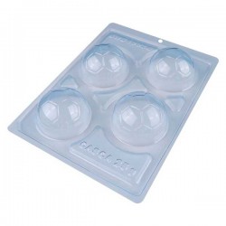 Molde 3 Partes Bola de Futebol 65mm Chocolate Bwb
