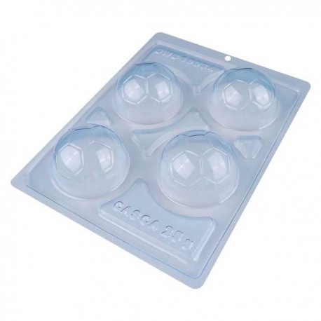 Molde 3 Partes Bola de Futebol 65mm Chocolate Bwb
