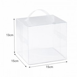 Caixa Pvc Transparente 15X15x13cm