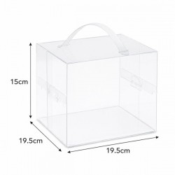 Caixa Pvc Transparente 19,5X19,5x15cm
