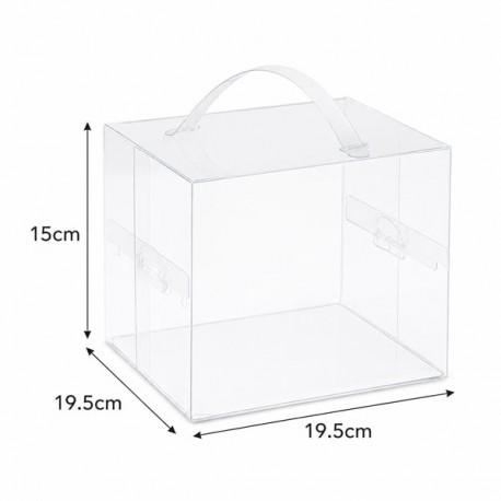 Caixa Pvc Transparente 19,5X19,5x15cm