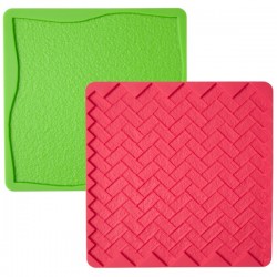 Tela de Silicone Textura Relva e Tijolo