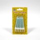 Velas Torcidas Azuis 6cm -Conjunto de 10